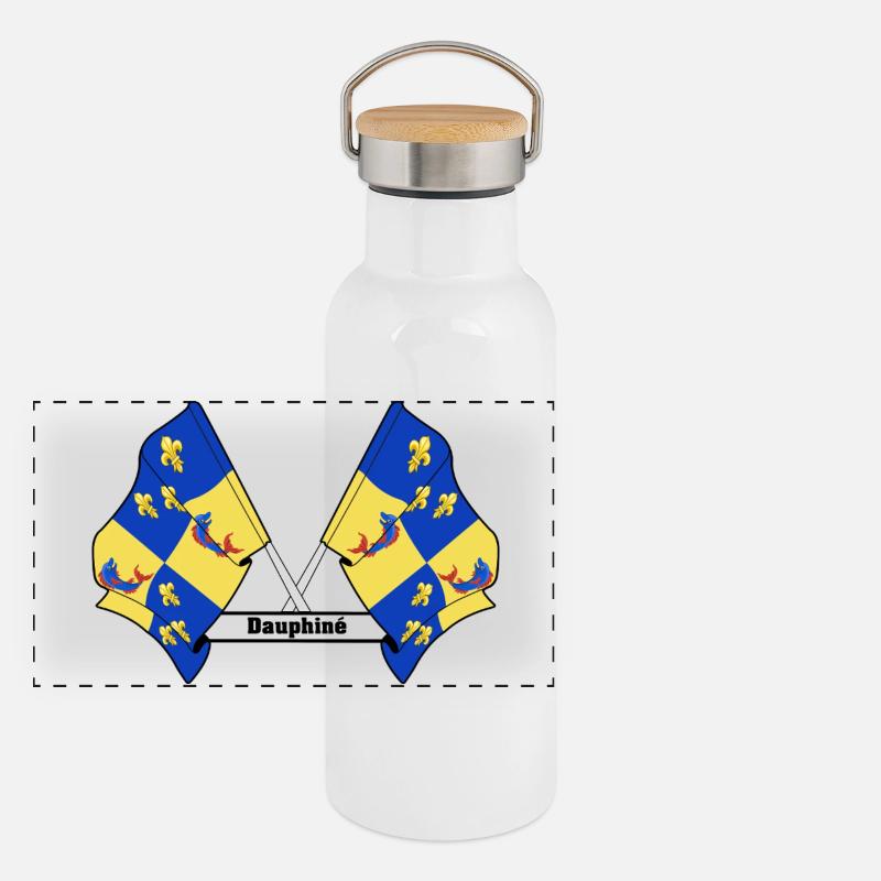 Panorama Thermosflasche mit Bambusdeckel