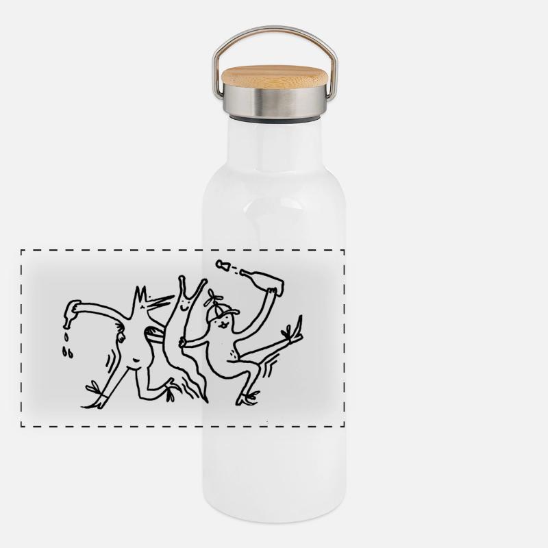 Vendredi Gourde isotherme avec bouchon en bambou