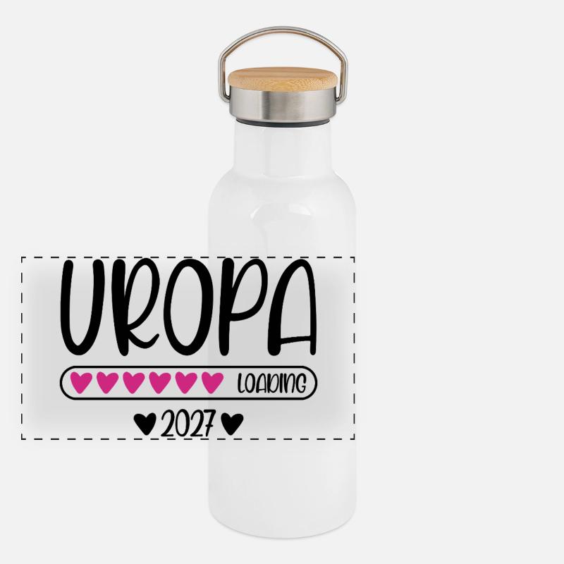 Great-grandpa 2027 loading with heart loading bar Panoramic Thermal Bottle with Bamboo Lid