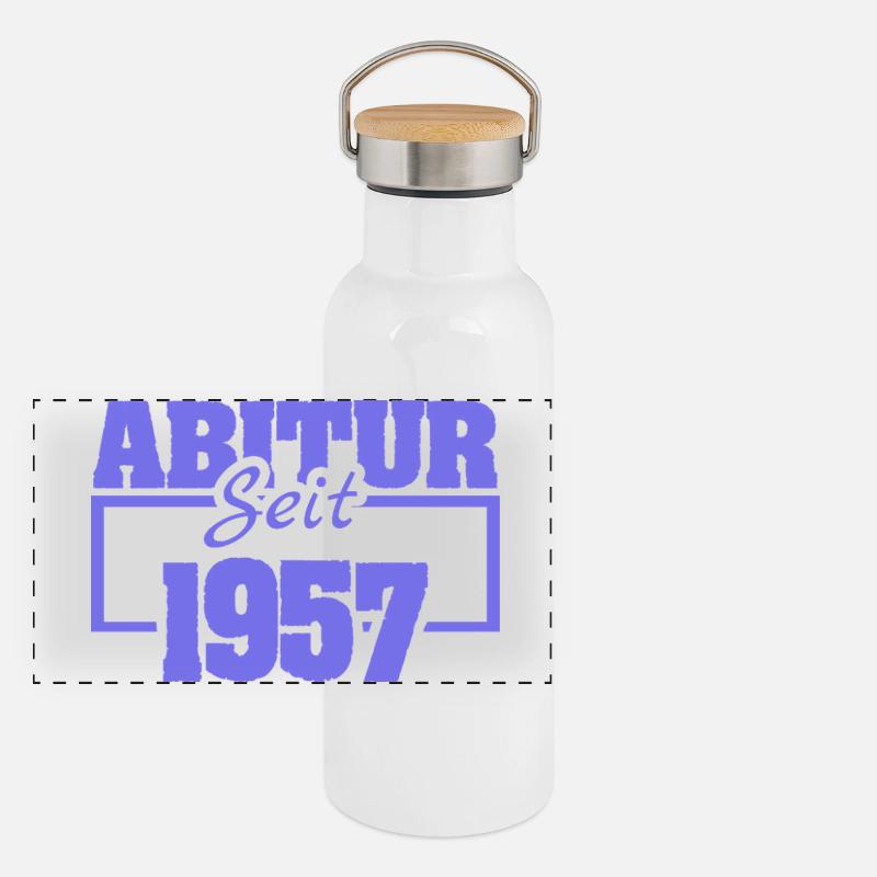 1957 Gourde isotherme avec bouchon en bambou