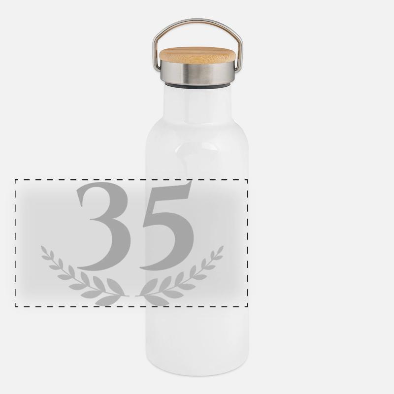 Gourde isotherme avec bouchon en bambou