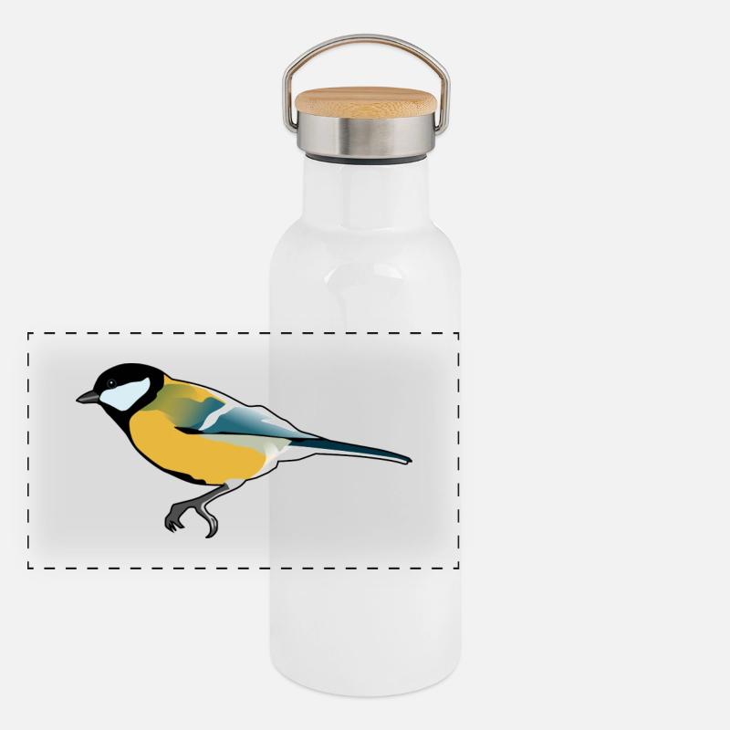 b i r d946 Panorama Thermosflasche mit Bambusdeckel