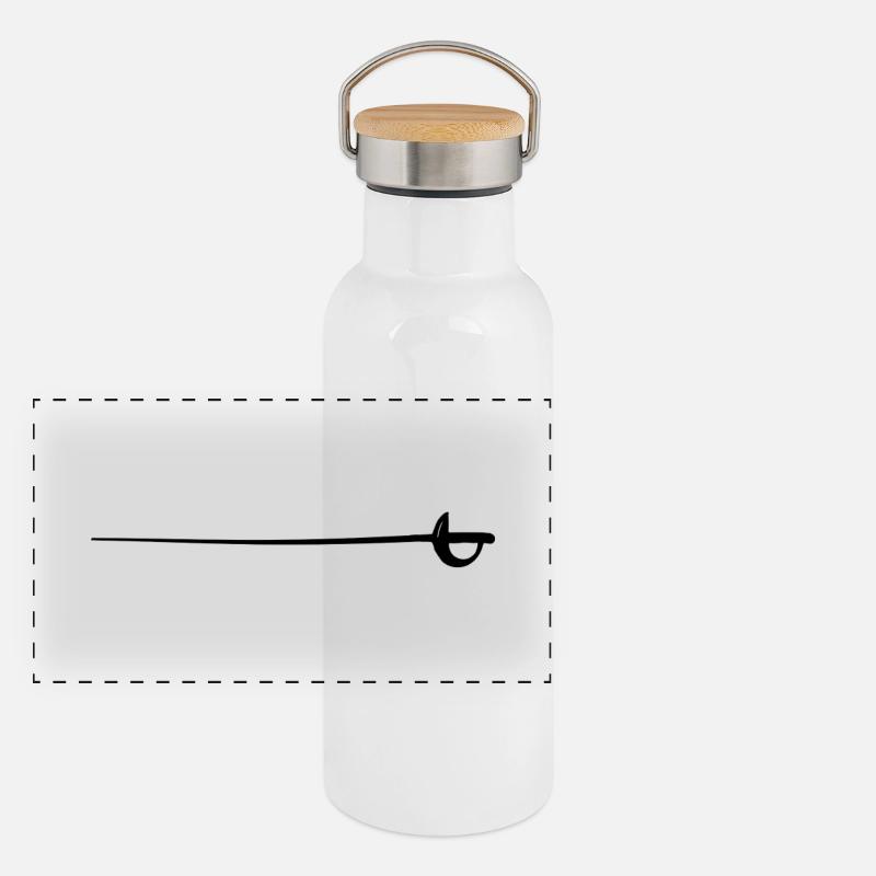 Escrime épée fleurette parade samurai18 Gourde isotherme avec bouchon en bambou