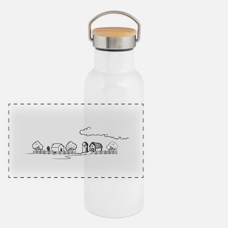 farm Panoramic Thermal Bottle with Bamboo Lid