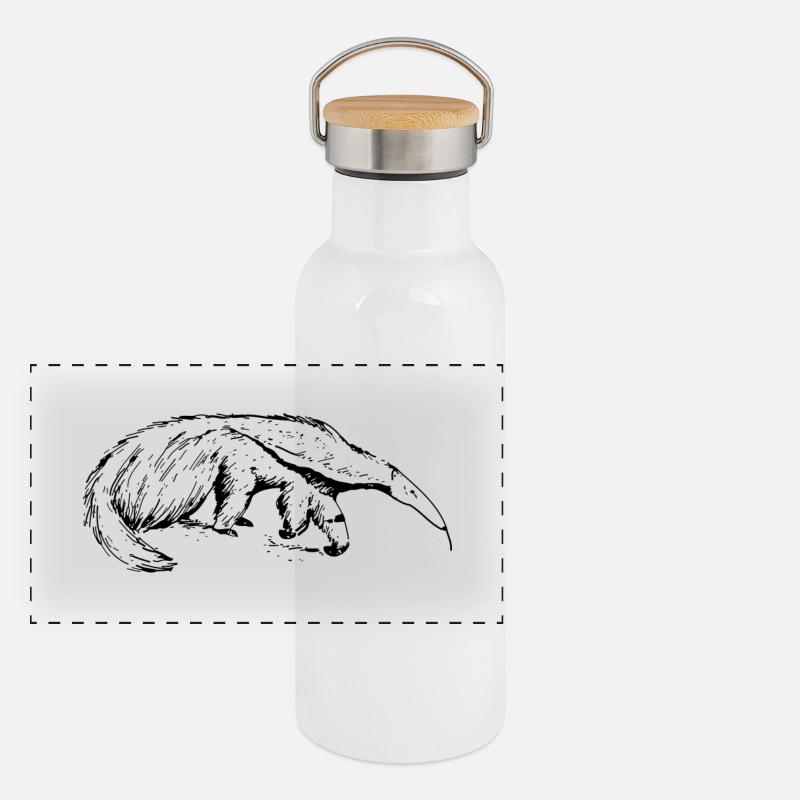 fourmilier Gourde isotherme avec bouchon en bambou