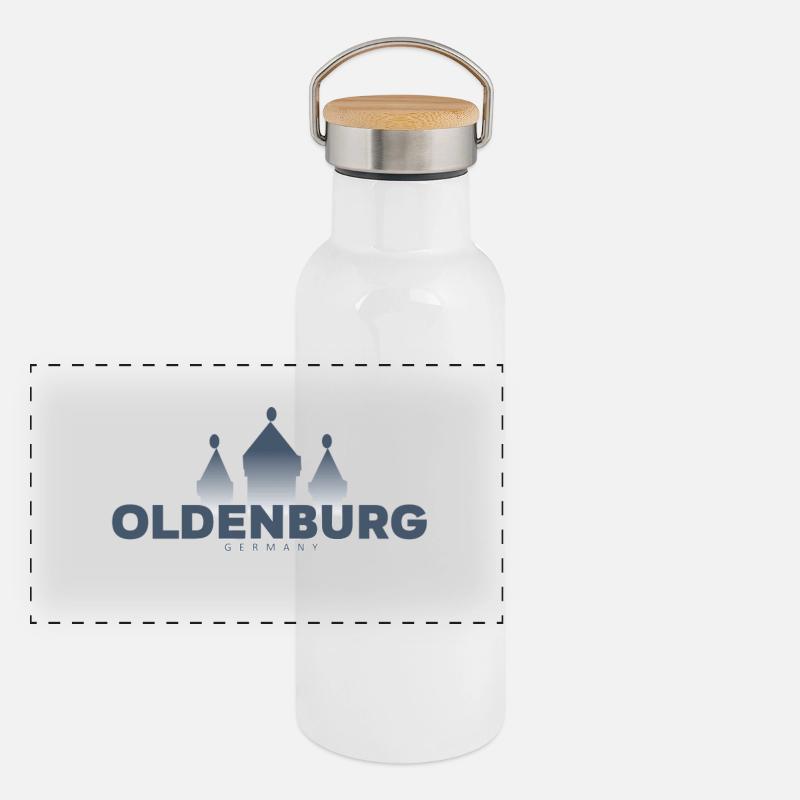 Oldenburg Panorama Thermosflasche mit Bambusdeckel