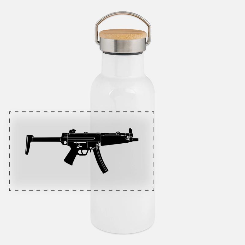 pistolet Gourde isotherme avec bouchon en bambou