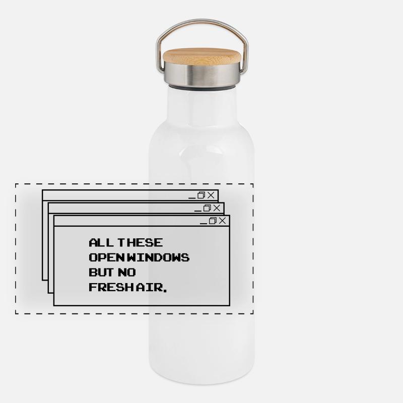 All These open Windows Panorama Thermosflasche mit Bambusdeckel