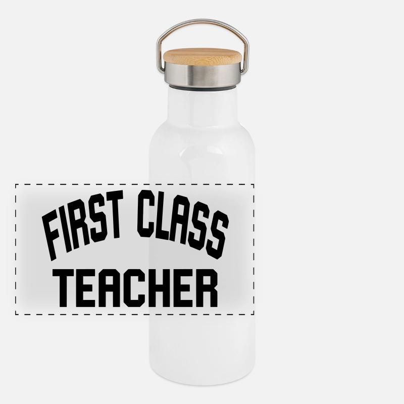 Enseignement de première classe Gourde isotherme avec bouchon en bambou