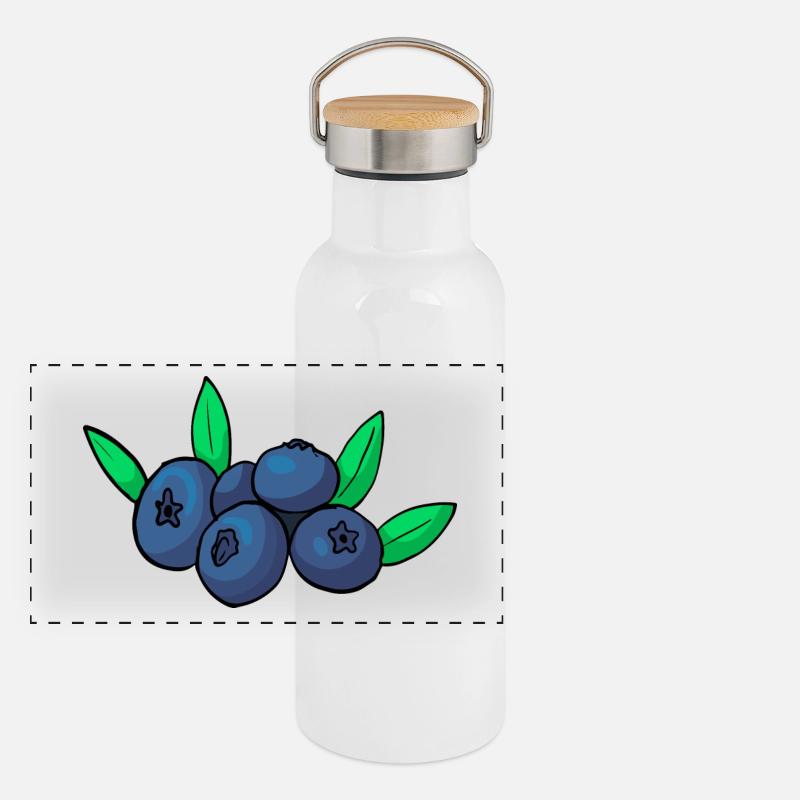 Myrtille Besing Myrtille Noir Veggie Gourde isotherme avec bouchon en bambou