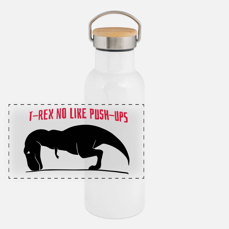 T-Rex pas comme les pompes Gourde isotherme avec bouchon en bambou