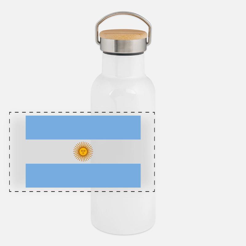 Argentine Gourde isotherme avec bouchon en bambou