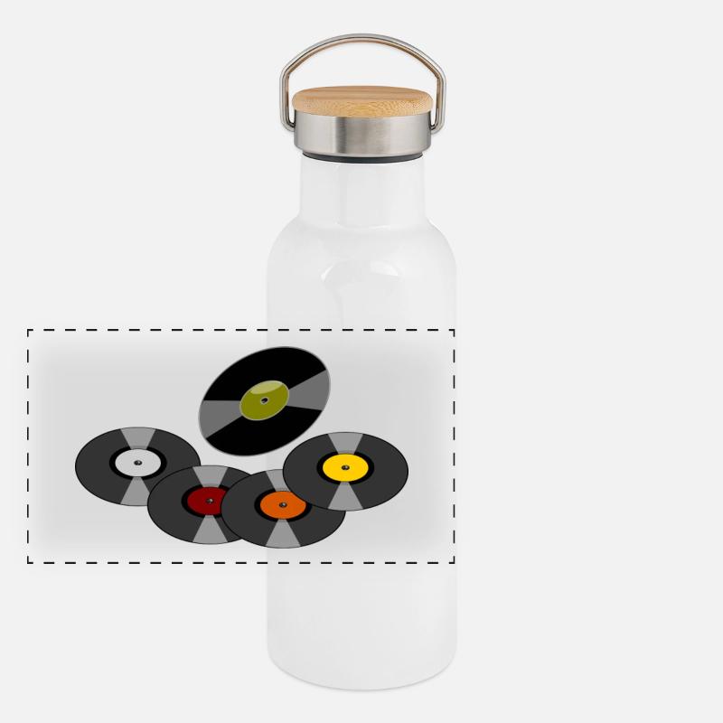 Panorama Thermosflasche mit Bambusdeckel