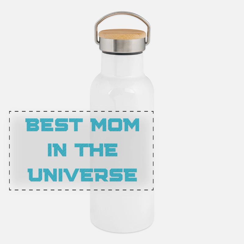 Best mom in the universe Panoramic Thermal Bottle with Bamboo Lid
