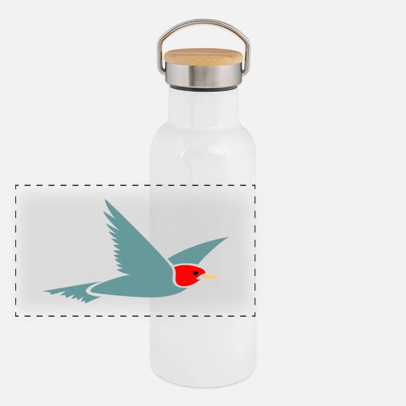 b i r d382 Panorama Thermosflasche mit Bambusdeckel