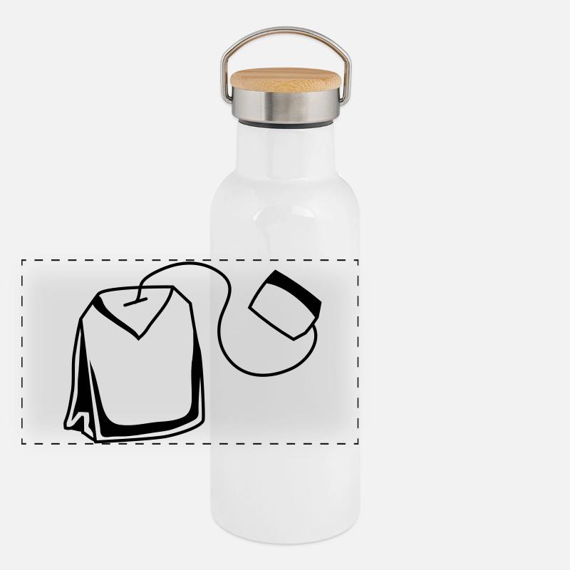 un sachet de thé Gourde isotherme avec bouchon en bambou