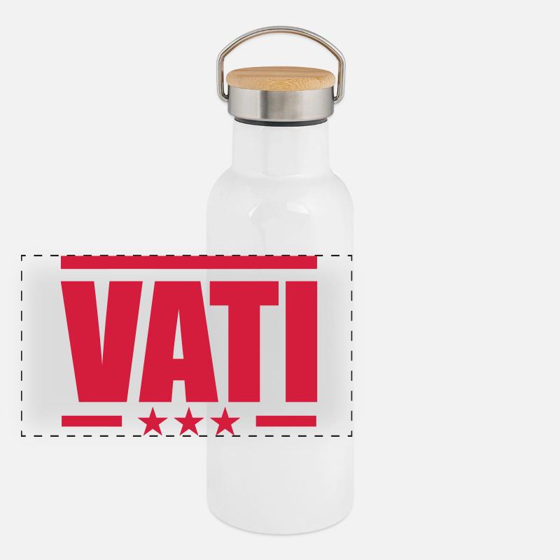 Vati Gourde isotherme avec bouchon en bambou