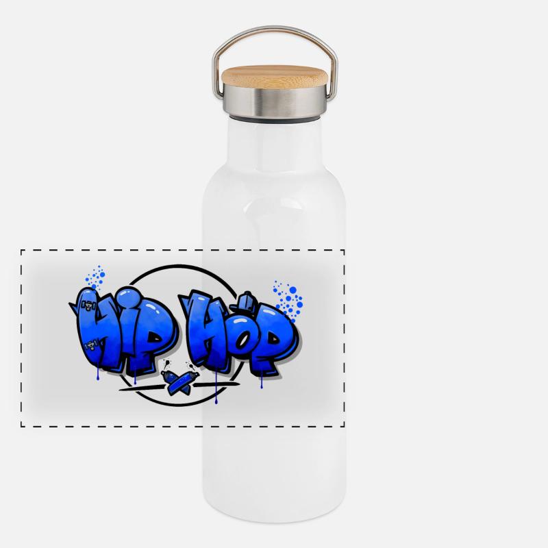 Graffiti hip hop Gourde isotherme avec bouchon en bambou