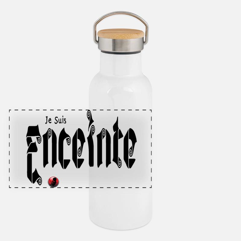 Je suis Enceinte Bébé Grossesse Gourde isotherme avec bouchon en bambou