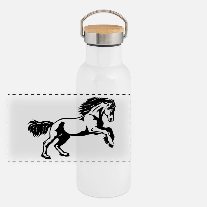 Galop frison Gourde isotherme avec bouchon en bambou
