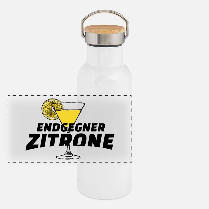 Végétalien Végétalien Bio Gourde isotherme avec bouchon en bambou