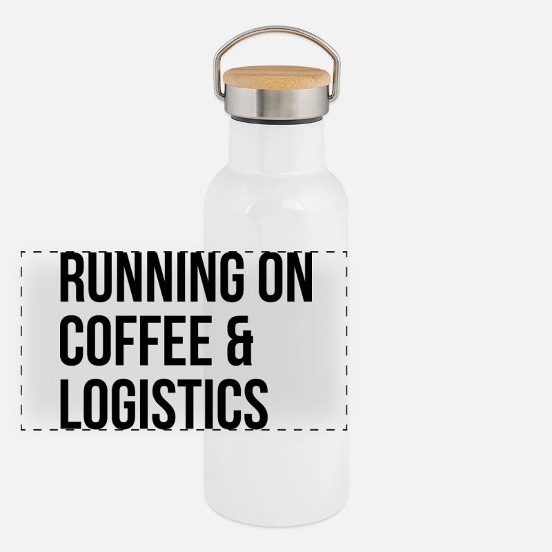 Logistik Panorama Thermosflasche mit Bambusdeckel