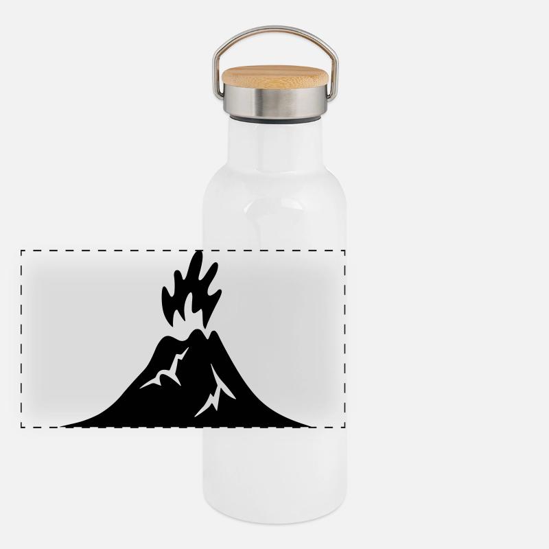 Design Nature Éléments Vifs Gourde isotherme avec bouchon en bambou