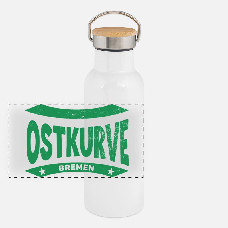 Sweat à capuche Brême Stadium Ostkurve, vert-blanc FOREVER Gourde isotherme avec bouchon en bambou