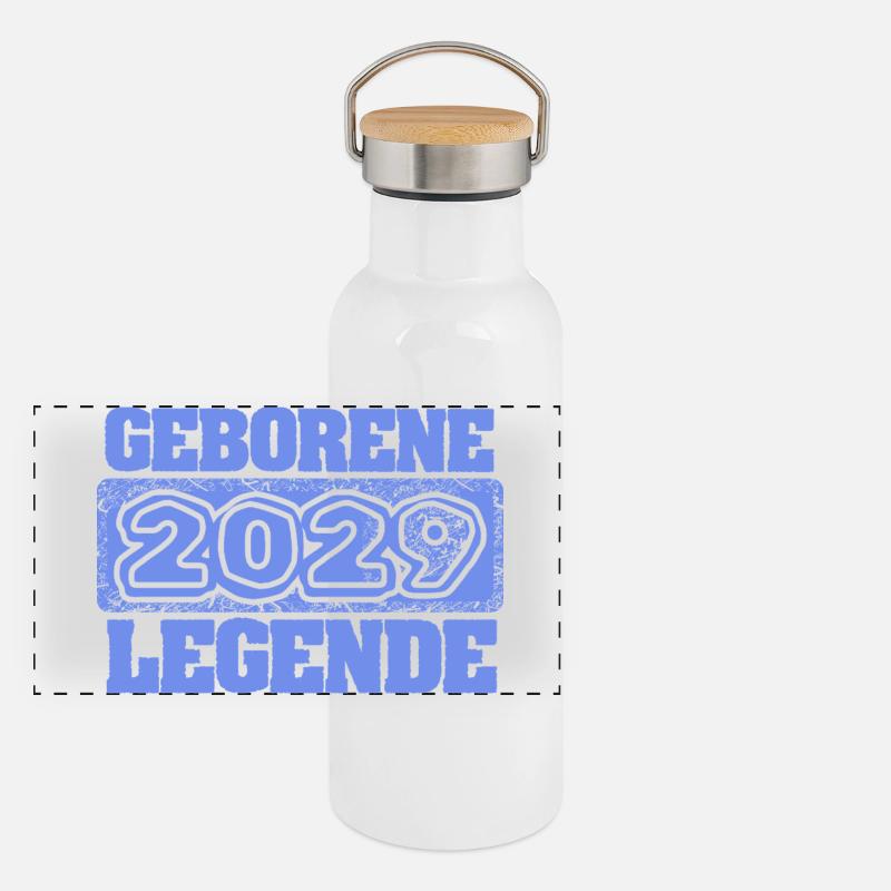 2029 Gourde isotherme avec bouchon en bambou