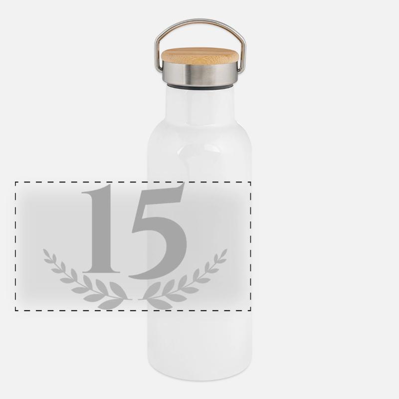 Panorama Thermosflasche mit Bambusdeckel