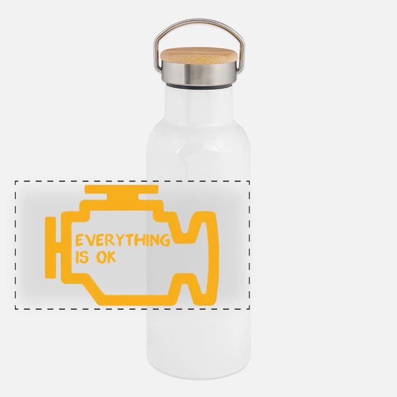 Panorama Thermosflasche mit Bambusdeckel