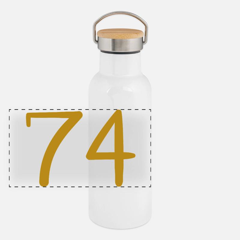 74 Gourde isotherme avec bouchon en bambou