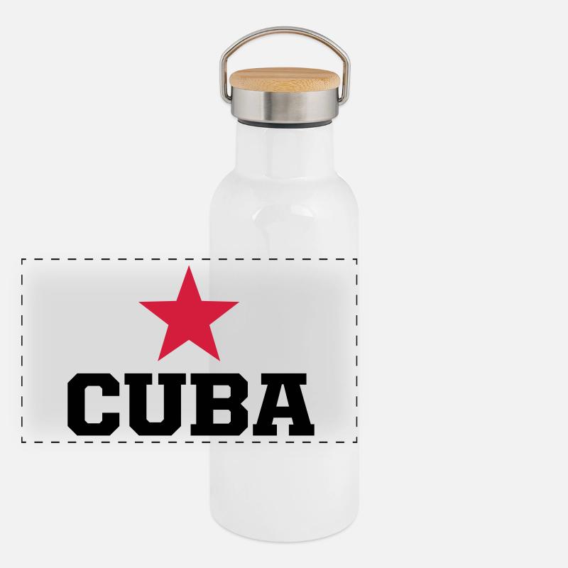 cuba revolucion Panorama Thermosflasche mit Bambusdeckel