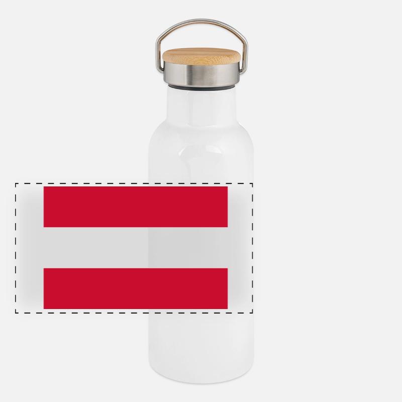 Autriche Gourde isotherme avec bouchon en bambou