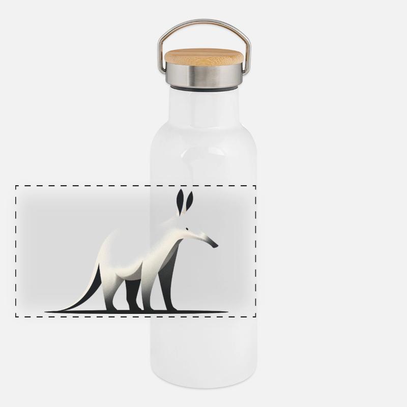 Panorama Thermosflasche mit Bambusdeckel