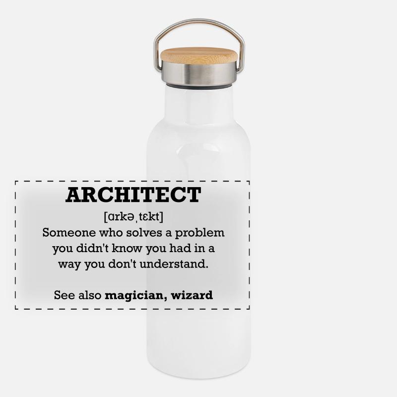 Architect - wizard Panoramic Thermal Bottle with Bamboo Lid