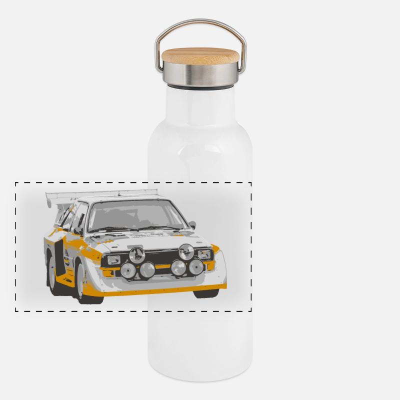 Rallye Panorama Thermosflasche mit Bambusdeckel