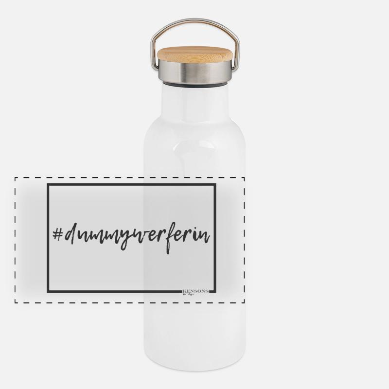 #dummywerferin | Hundeshirt Panorama Thermosflasche mit Bambusdeckel