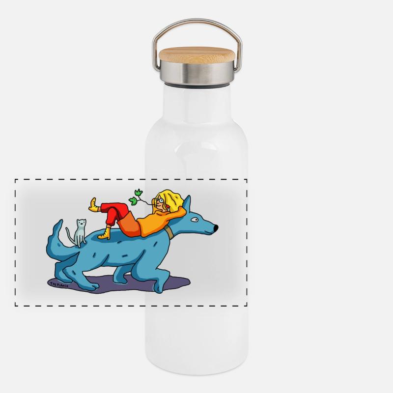 I go on a walk! Panoramic Thermal Bottle with Bamboo Lid