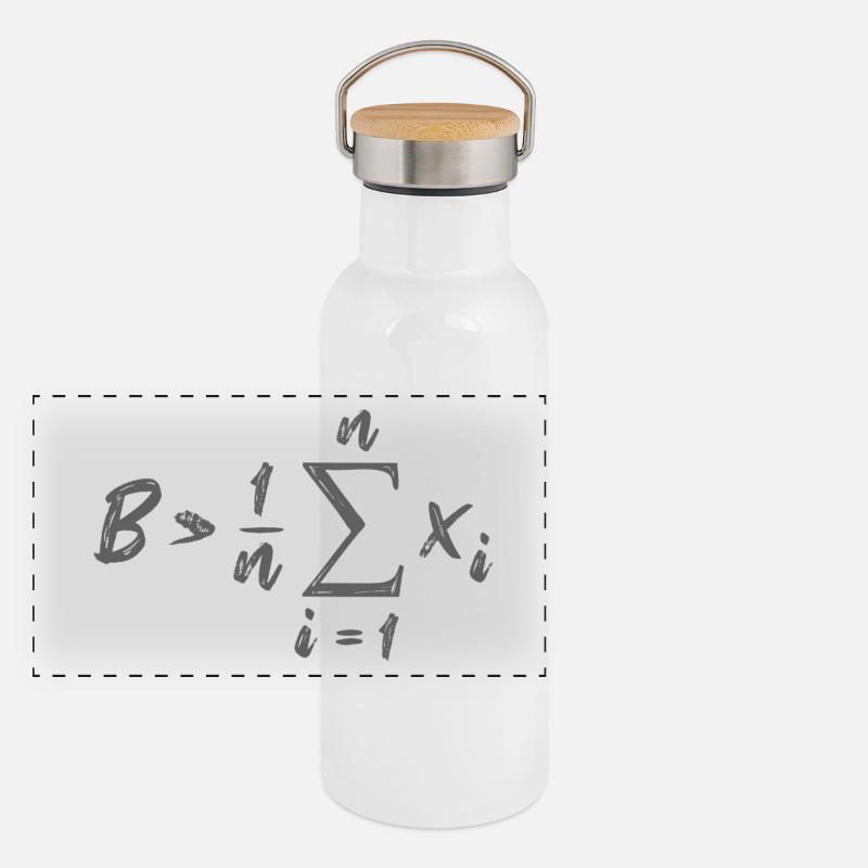 Be Greater Than Average Formel Mathe Panorama Thermosflasche mit Bambusdeckel