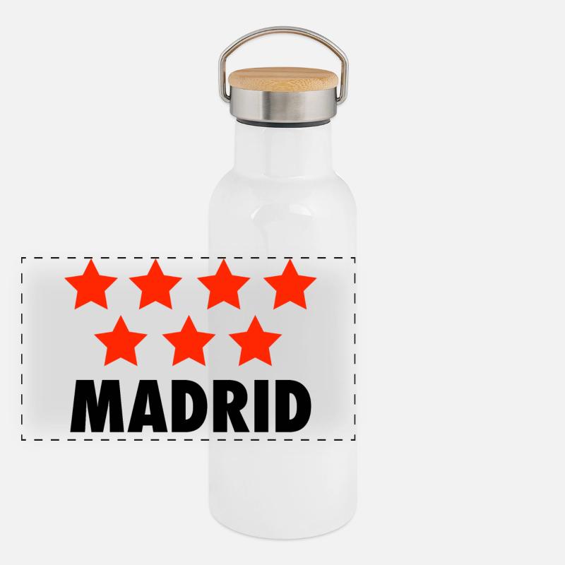 Madrid Gourde isotherme avec bouchon en bambou