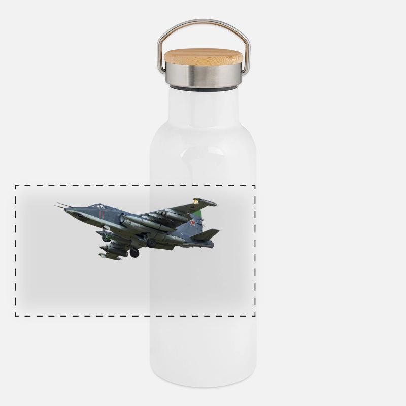 Panorama Thermosflasche mit Bambusdeckel