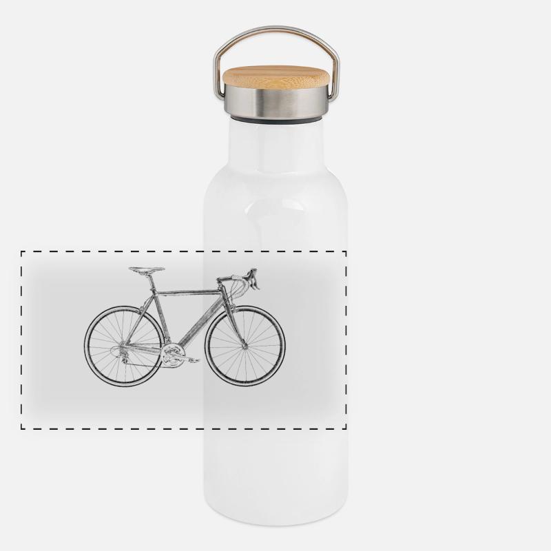 vélo de course Gourde isotherme avec bouchon en bambou