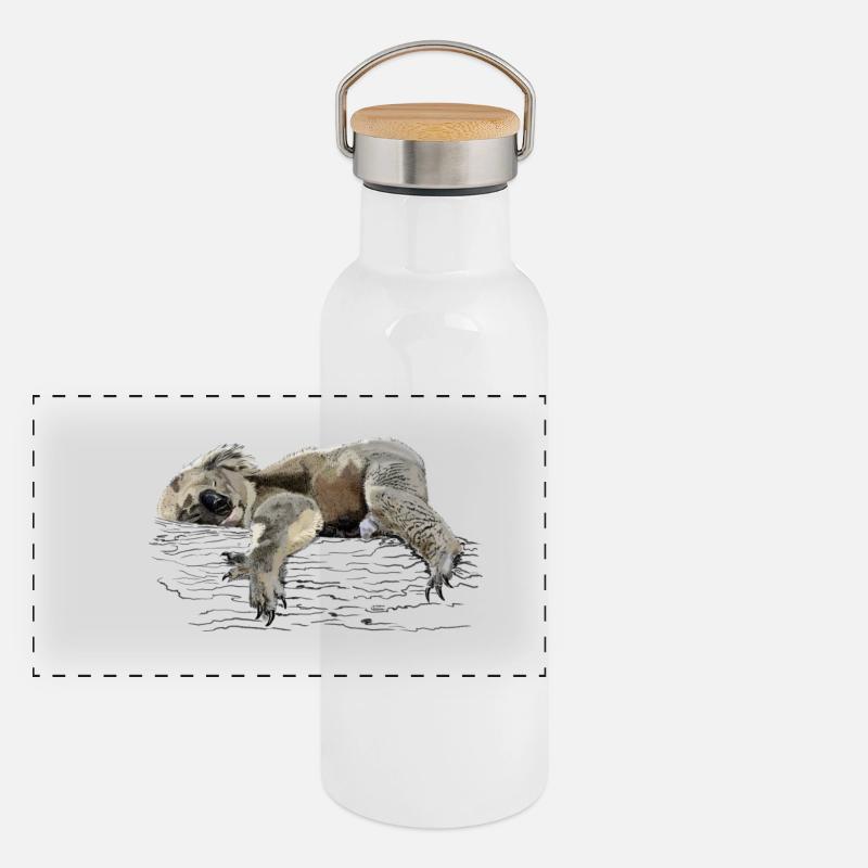 Panorama Thermosflasche mit Bambusdeckel