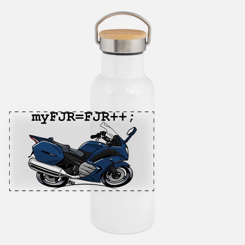 couleur myFJR Gourde isotherme avec bouchon en bambou