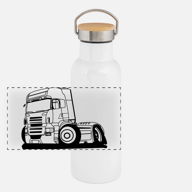 Panorama Thermosflasche mit Bambusdeckel
