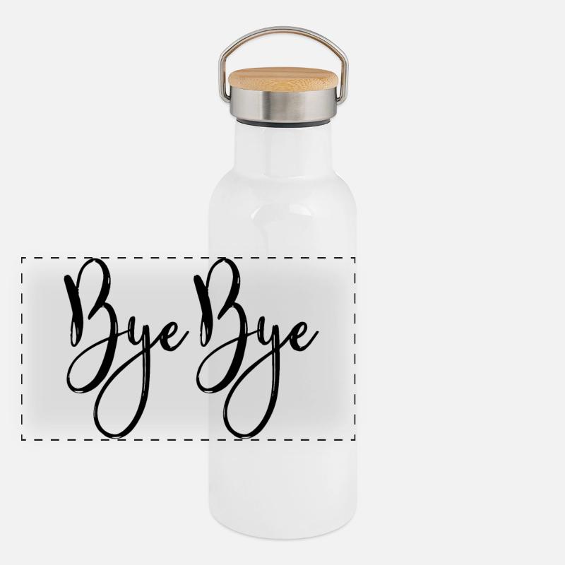 Bye Bye Panorama Thermosflasche mit Bambusdeckel