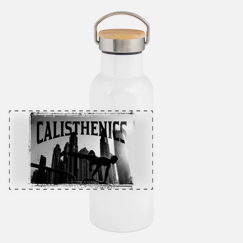 Calisthenics Skyline Grind Panoramic Thermal Bottle with Bamboo Lid