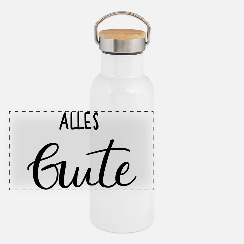 Alles Gute Panorama Thermosflasche mit Bambusdeckel