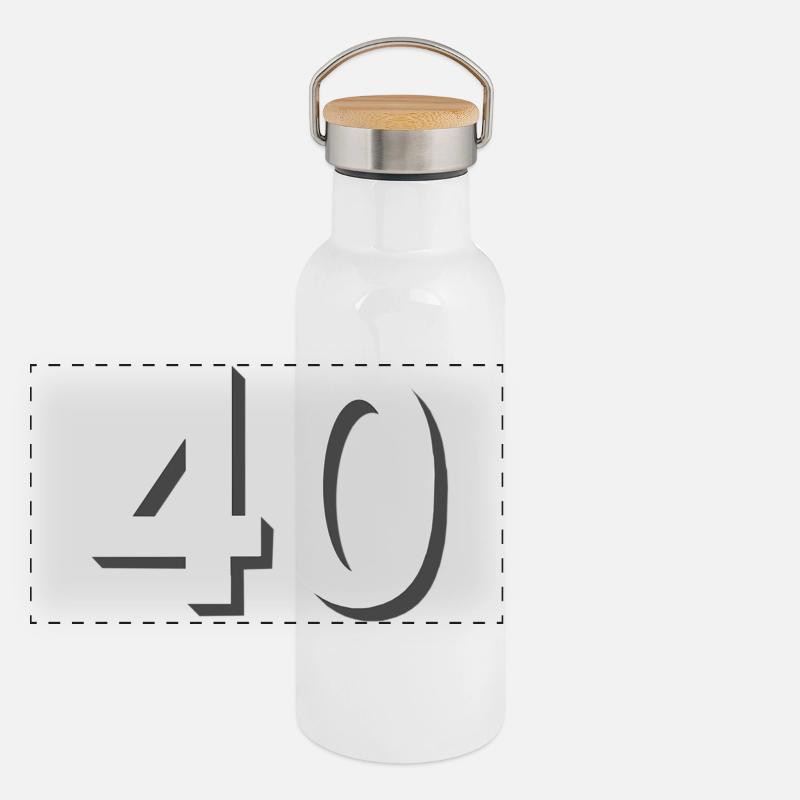 40 hell, feiern Panorama Thermosflasche mit Bambusdeckel